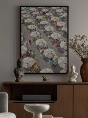 Amalfi Beach Umbrellas Poster