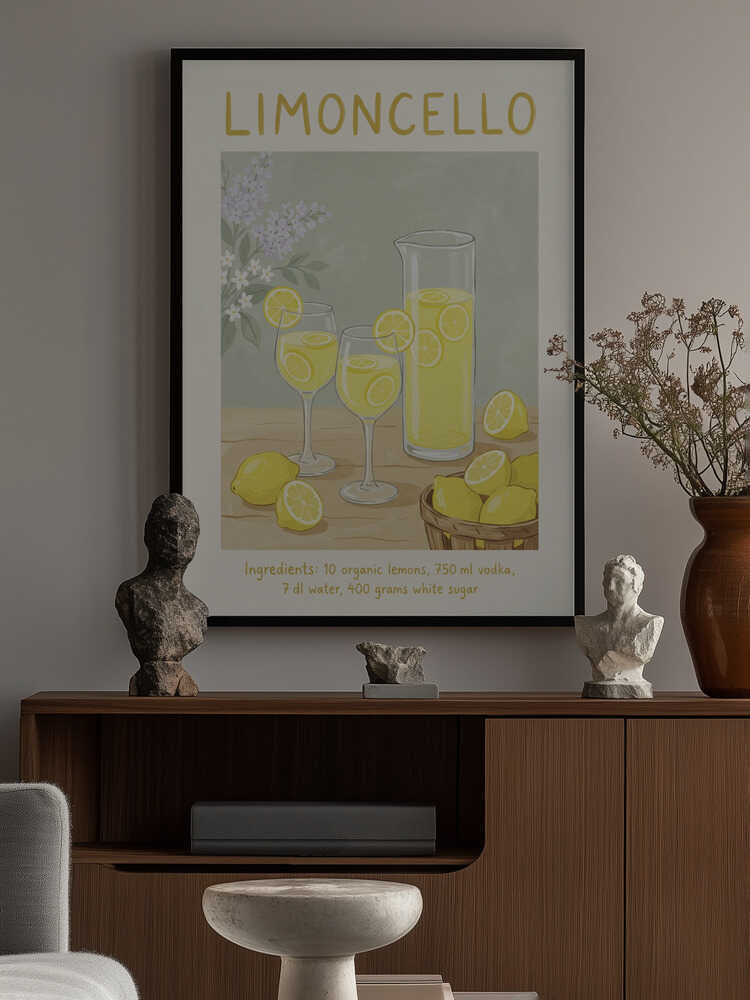 レモンページ Limoncello Lemon Refreshment Poster