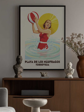 Retro Beach Ball Fun Poster
