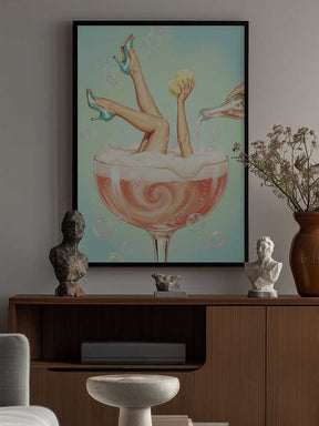 Champagne Bubble Bath Poster