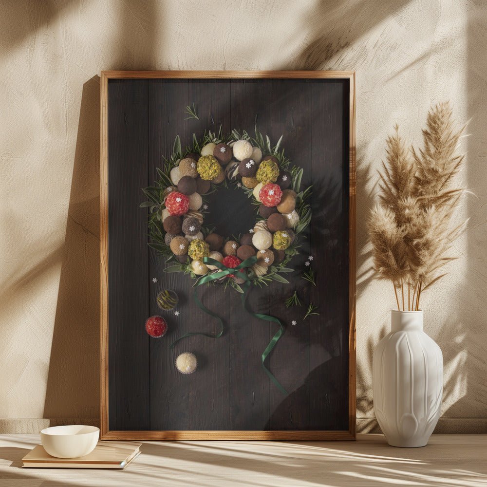 Truffles Christmas Wreath Poster - Corkframes.com