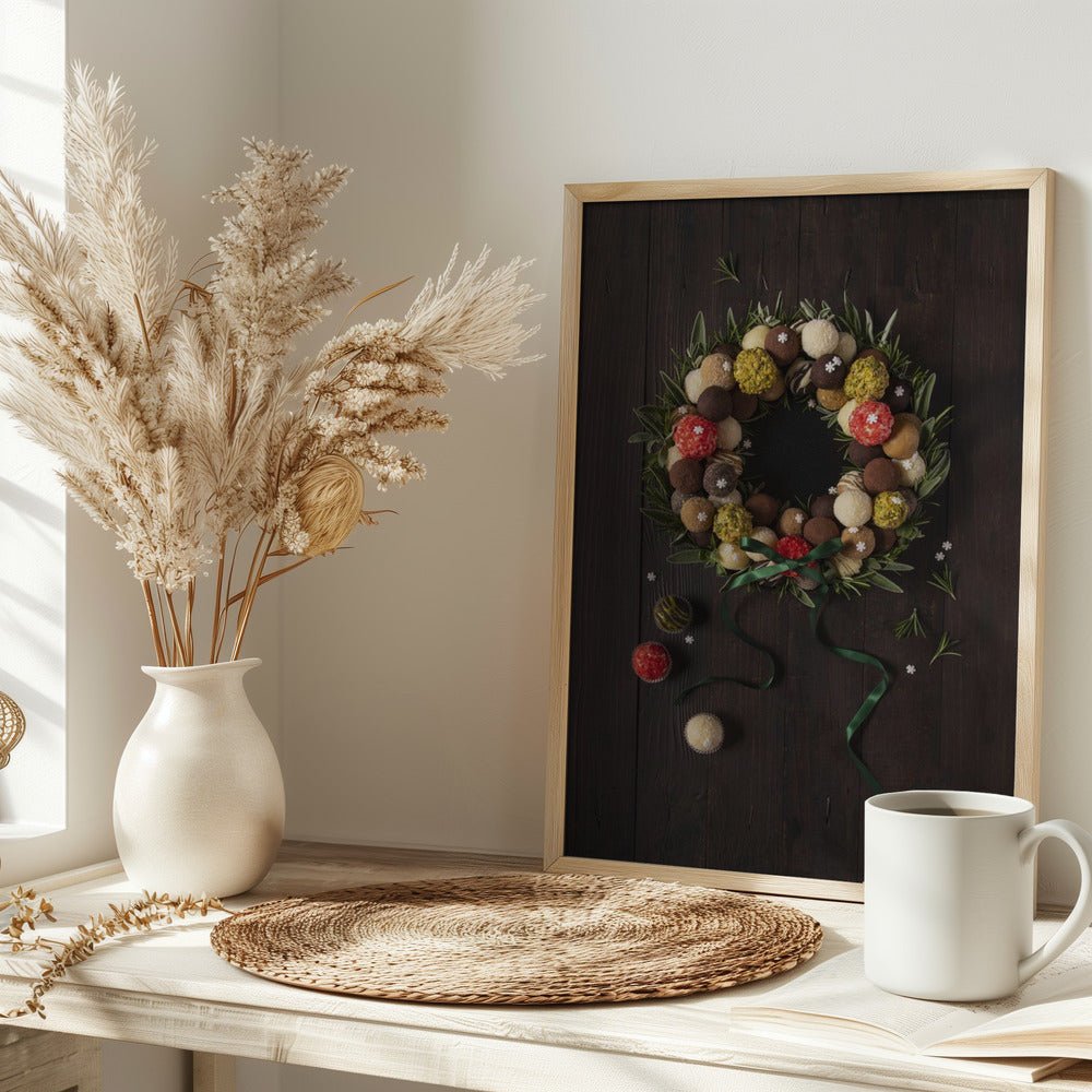 Truffles Christmas Wreath Poster - Corkframes.com