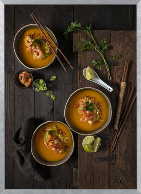 Vietnam Food Memories: Pumpkin Soup With Shrimps Poster - Corkframes.com