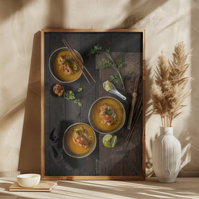 Vietnam Food Memories: Pumpkin Soup With Shrimps Poster - Corkframes.com