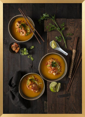 Vietnam Food Memories: Pumpkin Soup With Shrimps Poster - Corkframes.com