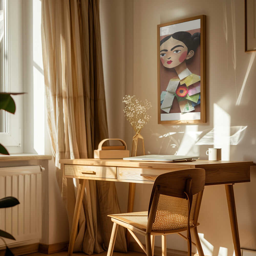 Paper Portrait Blossom Poster
