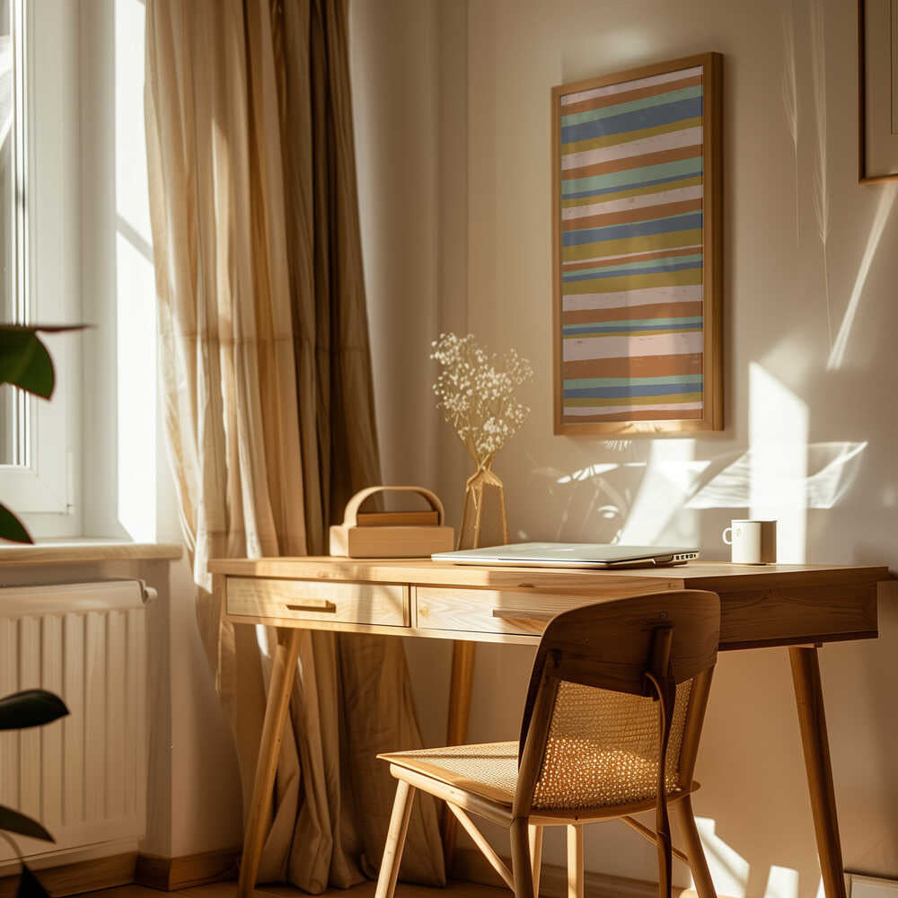 Earthy Stripes Flow Poster