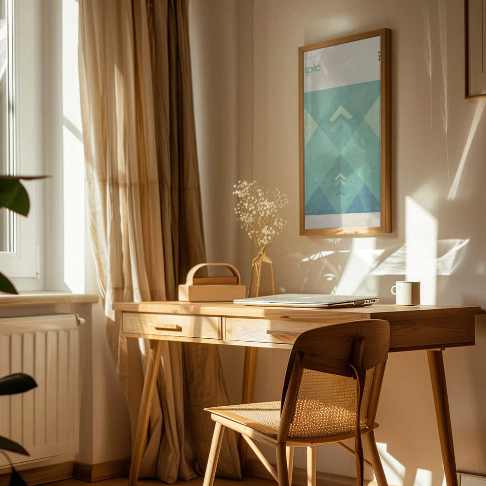 Geometric Peaks Poster