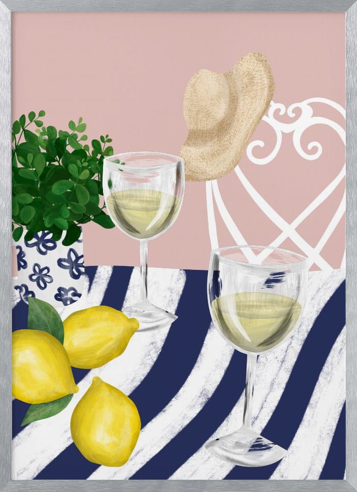 White Wine For Two Poster - Corkframes.com