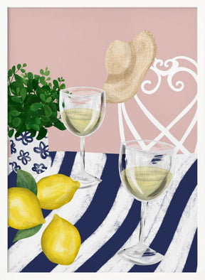 White Wine For Two Poster - Corkframes.com