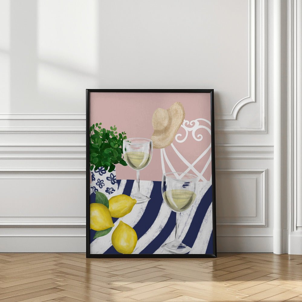 White Wine For Two Poster - Corkframes.com