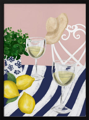 White Wine For Two Poster - Corkframes.com