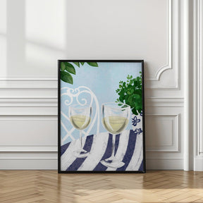 White Wine Under The Tree Poster - Corkframes.com