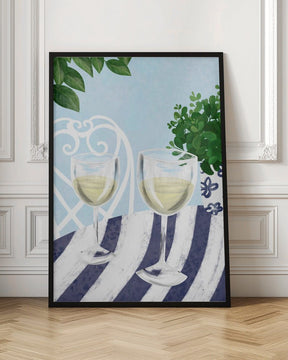 White Wine Under The Tree Poster - Corkframes.com