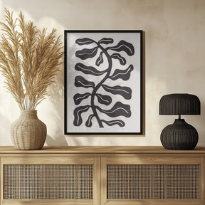 Wind Kissed Plant / Chalkboard Black Poster - Corkframes.com