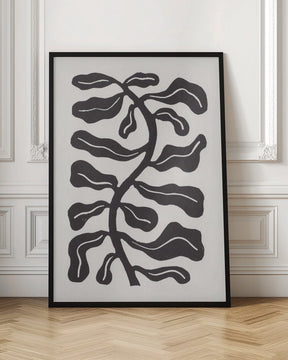 Wind Kissed Plant / Chalkboard Black Poster - Corkframes.com