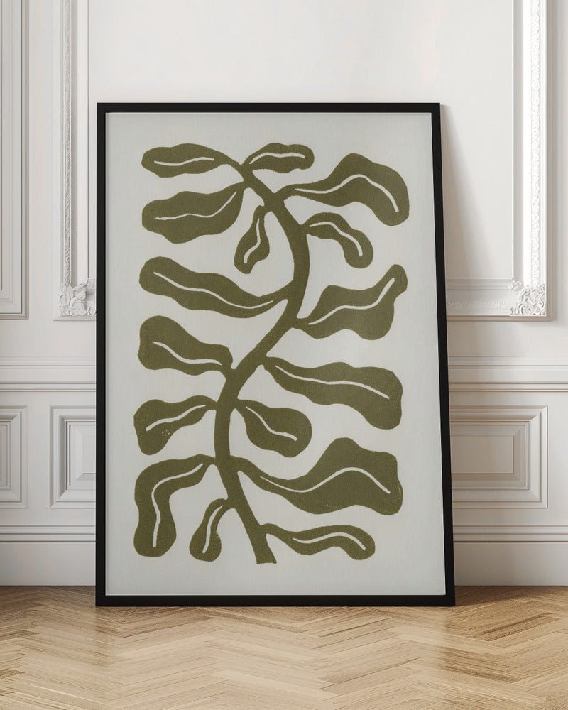 Wind Kissed Plant / Olive Green Poster - Corkframes.com