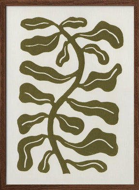 Wind Kissed Plant / Olive Green Poster - Corkframes.com