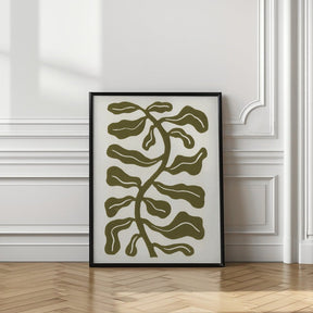 Wind Kissed Plant / Olive Green Poster - Corkframes.com