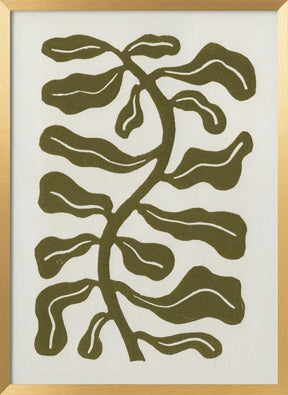 Wind Kissed Plant / Olive Green Poster - Corkframes.com