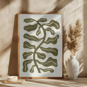 Wind Kissed Plant / Olive Green Poster - Corkframes.com