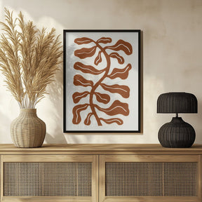 Wind Kissed Plant / Saddle Brown Poster - Corkframes.com