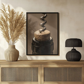 Wine Cork Screw Poster (Color) - Corkframes.com