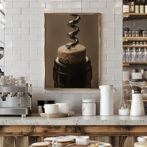 Wine Cork Screw Poster (Color) - Corkframes.com
