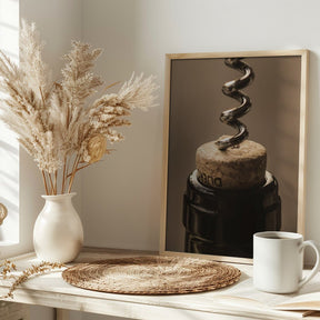 Wine Cork Screw Poster (Color) - Corkframes.com