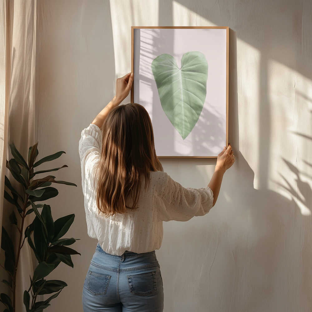 Tropical Leaf Blush Poster