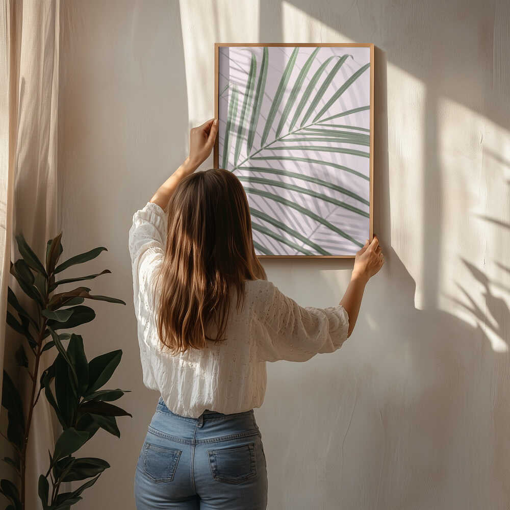 Palm Leaf Shadow Poster