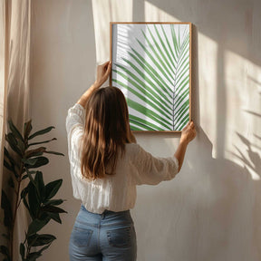 Green Palm Leaf Poster