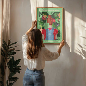 Into the Garden (redhead &amp; Light Green) Poster