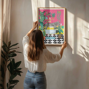 Zebra Bathtime Poster