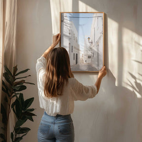 The White town of Vejer de La Frontera Poster