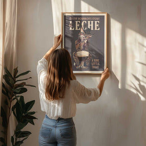 Bourbon De Leche Guinness Style Cat Art Poster