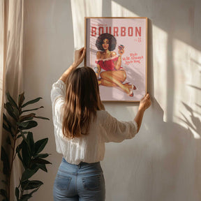 Babes of Bourbon Vol 8 Vintage Pinup Girl With Afro Poster