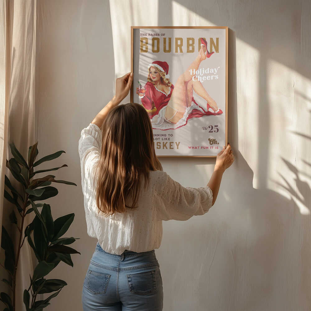 Babes of Bourbon Vol 25 Holiday Cheer Christmas Pinup Poster