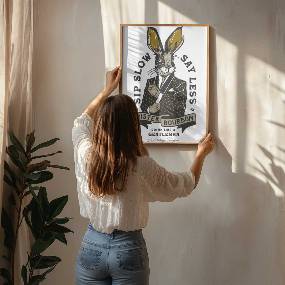 Mister Bourbon Jackalope In Smoking Jacket Poster