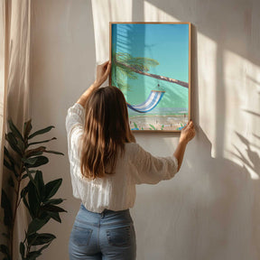 Hammock On A Beach Poster