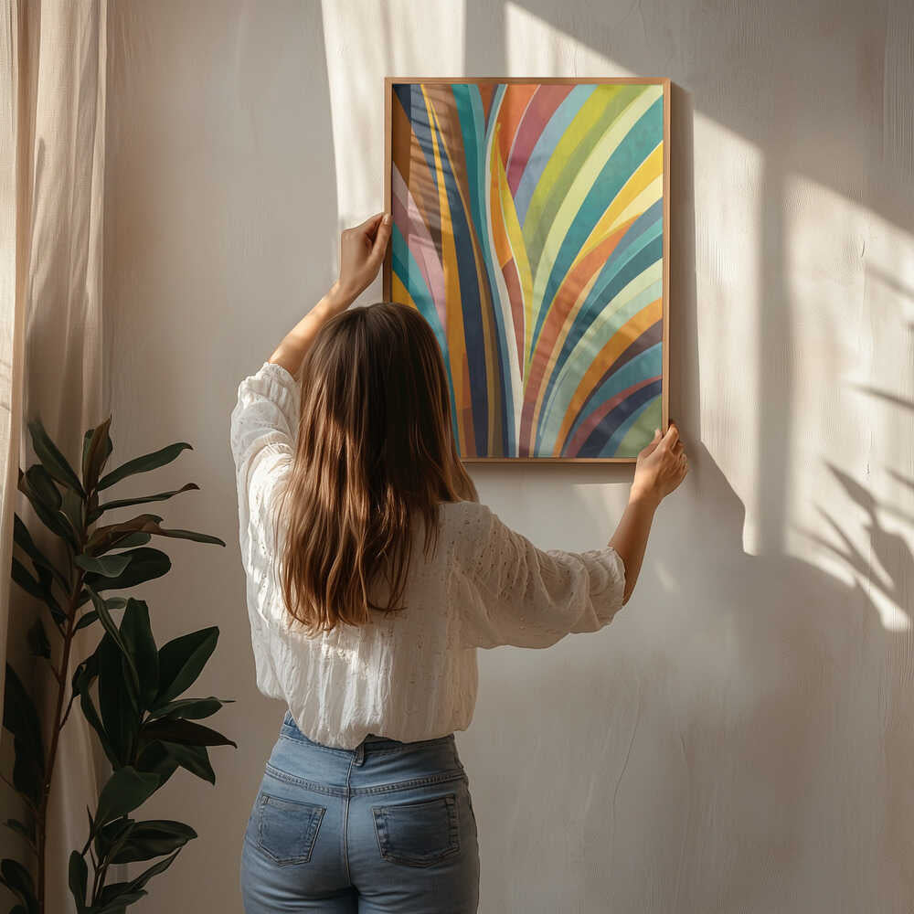 Dancing Stripes In Color Poster
