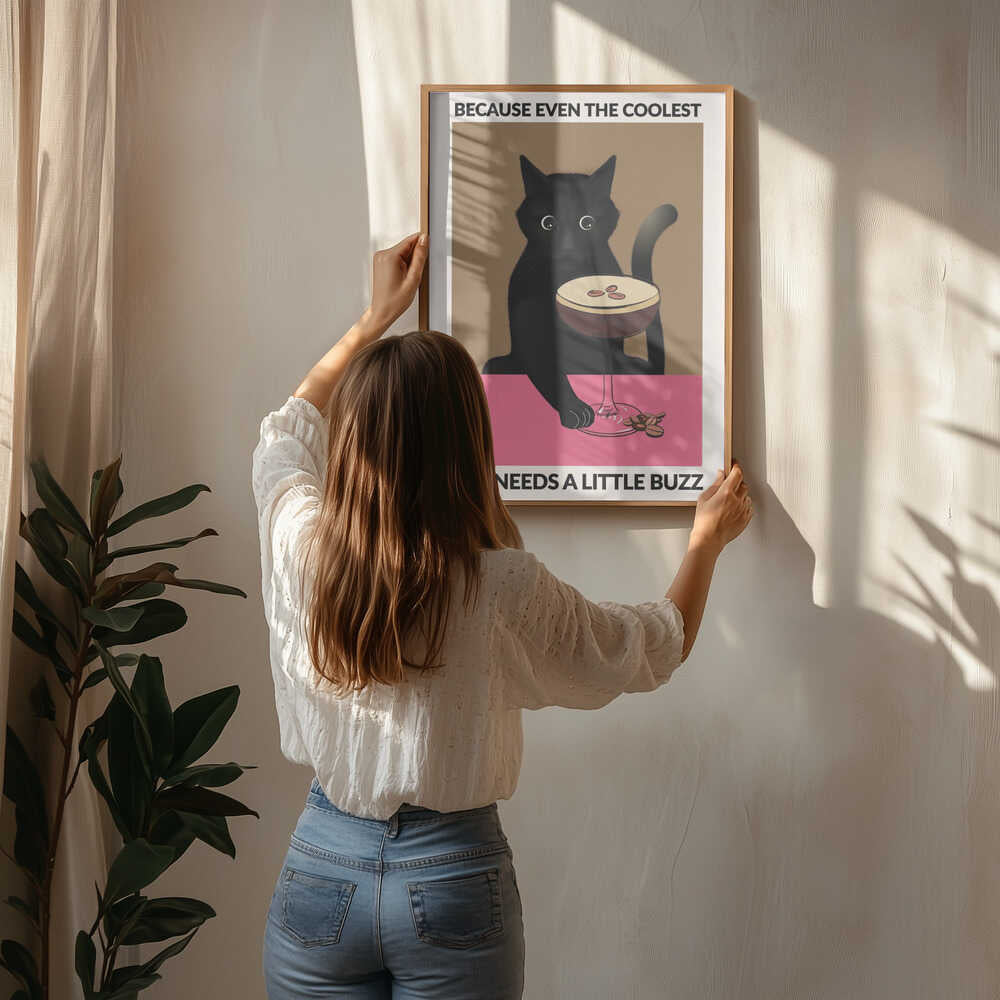 A4 Cat & Espresso 01.png Poster