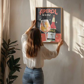 A4 Aperol Spritz 2 Black 01.png Poster