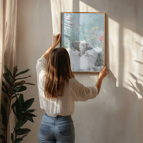Blue Blossom Bath Poster