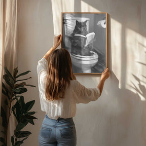 Plus Size Kitty on the Loo Poster