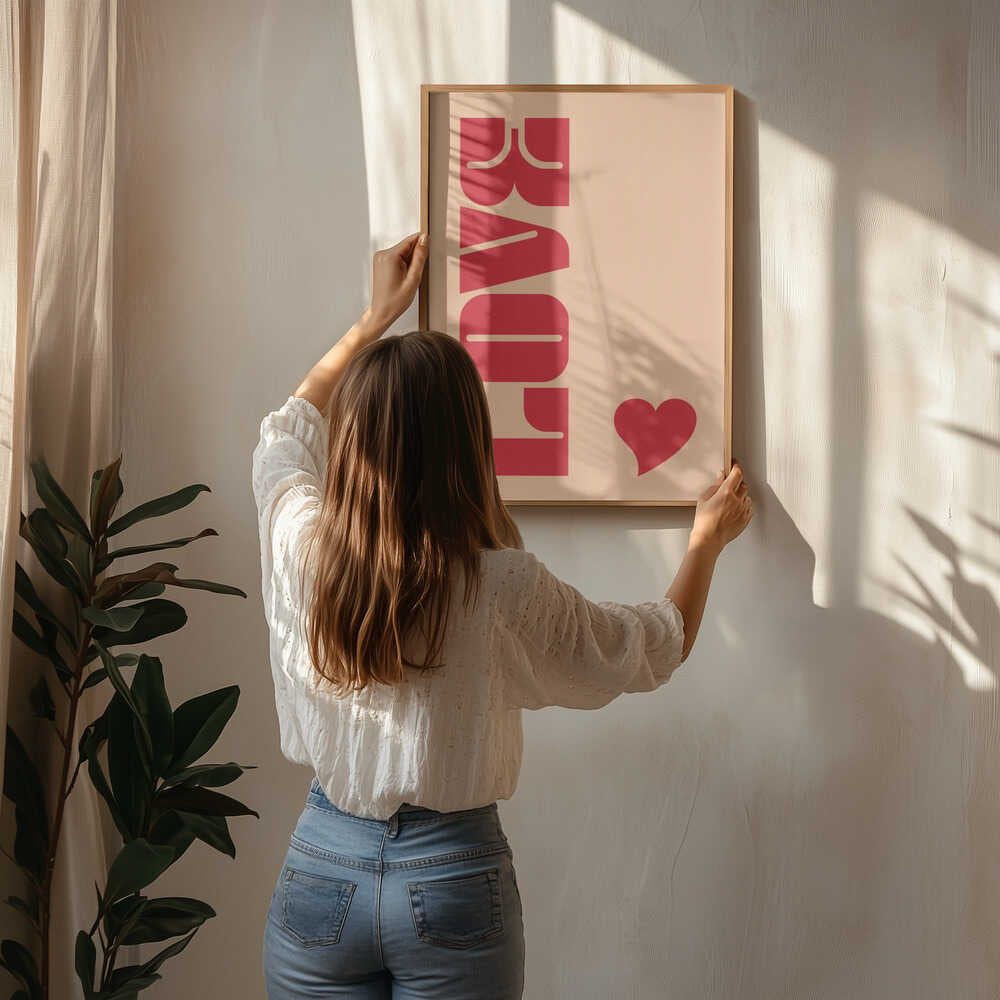 Red Bold Lettering Poster