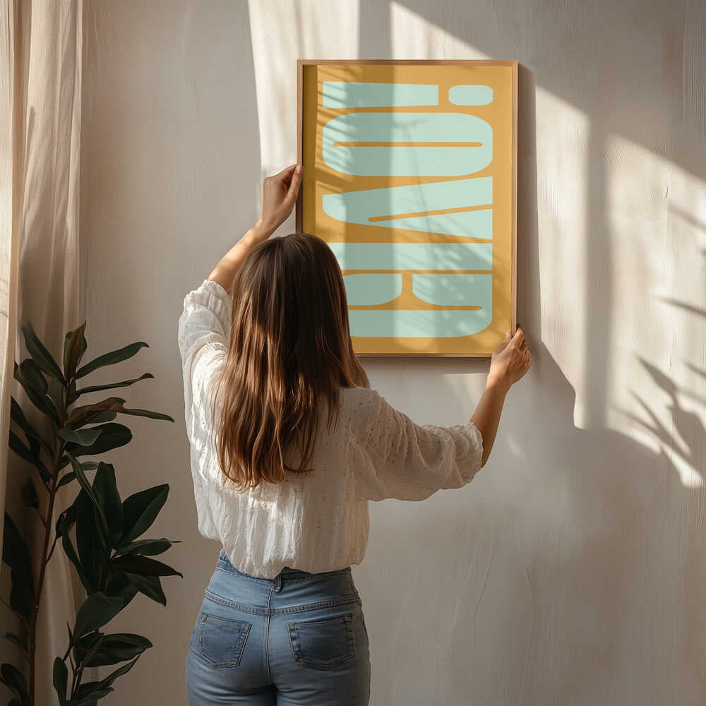 Mint Orange Harmony Poster