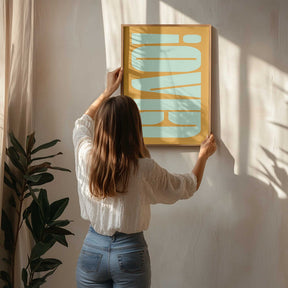 Mint Orange Harmony Poster