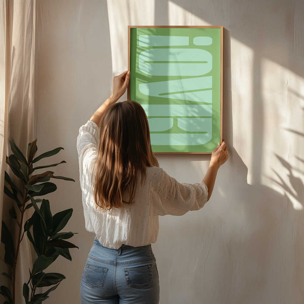 Green Tone Illusion Poster