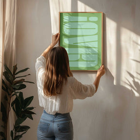 Green Tone Illusion Poster